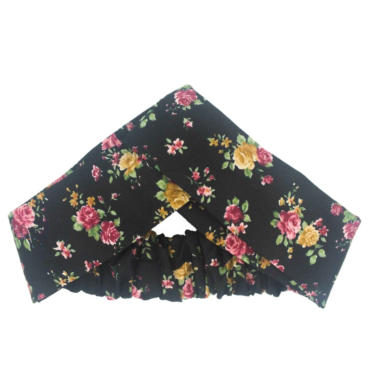 Price and Buy Women’s Twisted Headband & Earrings Set Black with Flowers - Image 3