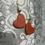 Price and Buy Women’s Wooden Earrings Handcrafted with Heart Design - Image 4