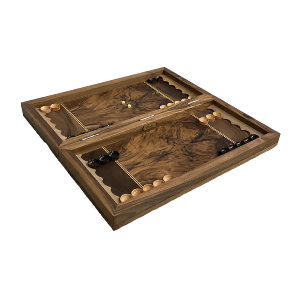 Price and Buy Wood Carved Backgammon Board Handcrafted Rostam Iranian Hero Design - Image 3