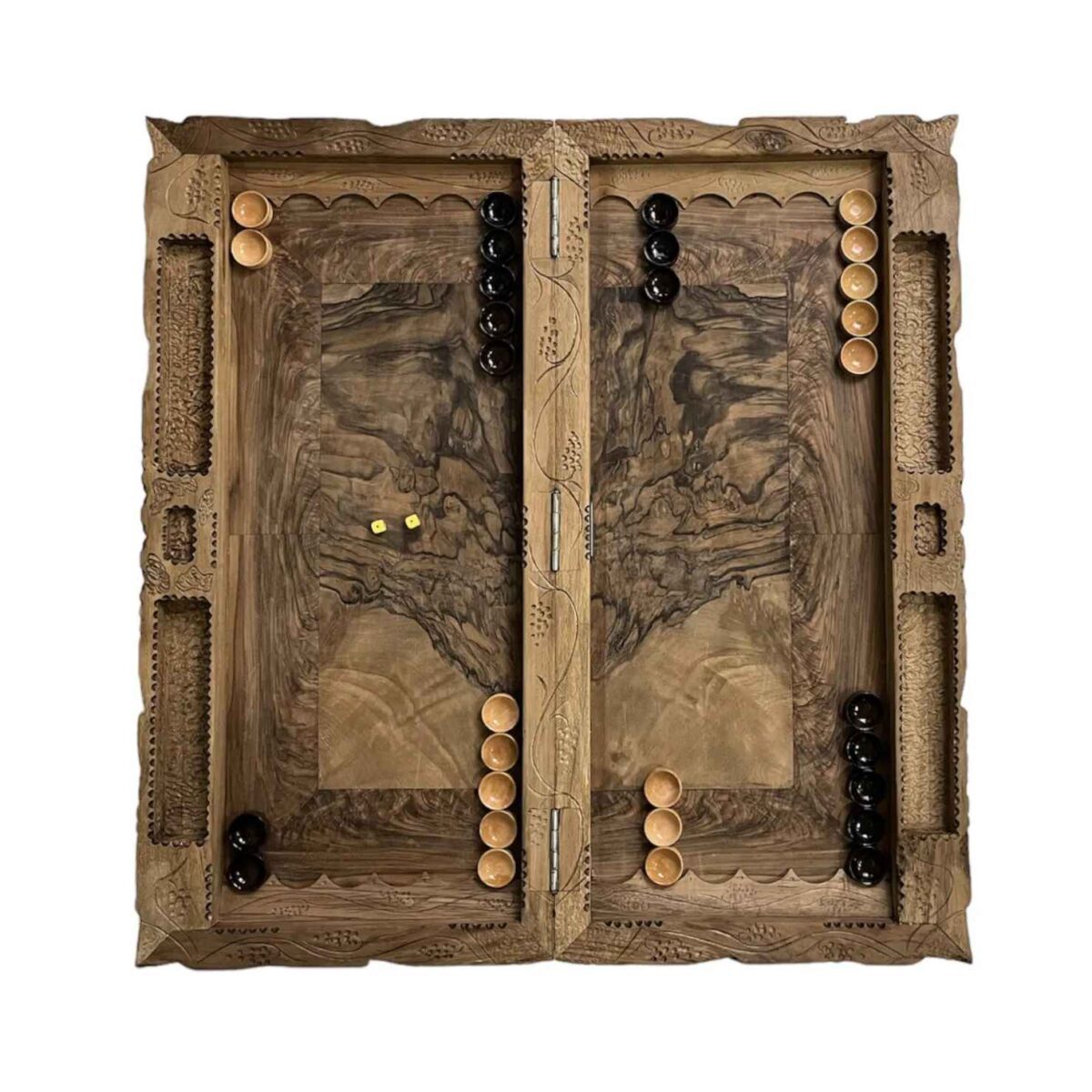 Price and Buy Wood Carved Backgammon Board Handcrafted Shahname Rostam Battle - Image 3
