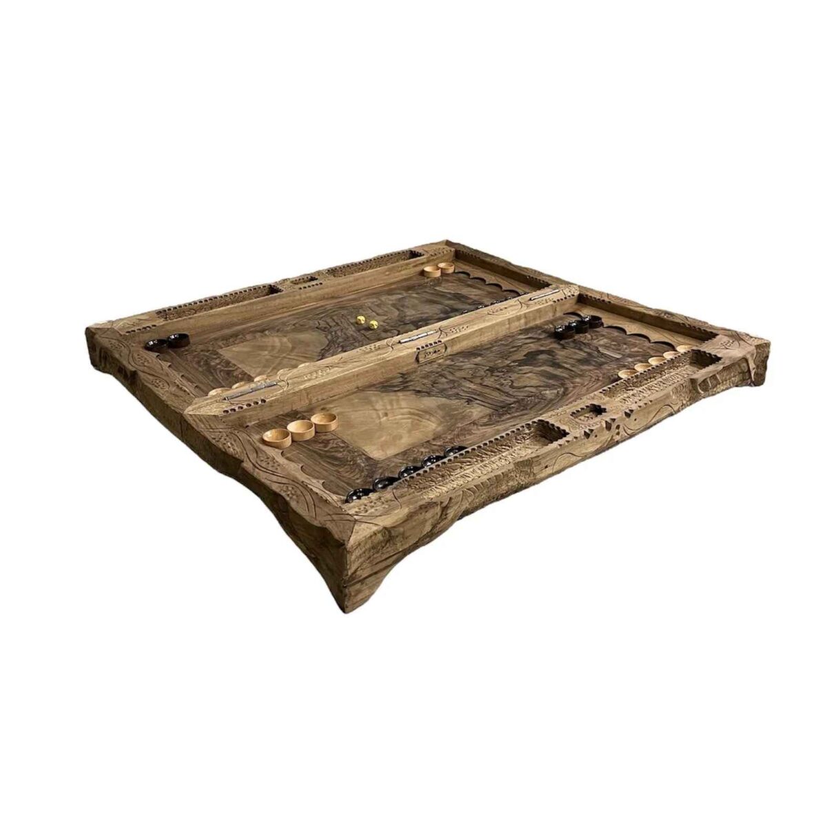 Price and Buy Wood Carved Backgammon Board Handcrafted Shahname Rostam Battle - Image 7