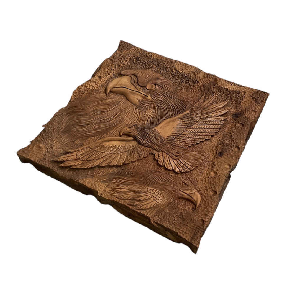 Price and Buy Wood Carved Backgammon Board Handcrafted with Eagle Design - Image 3