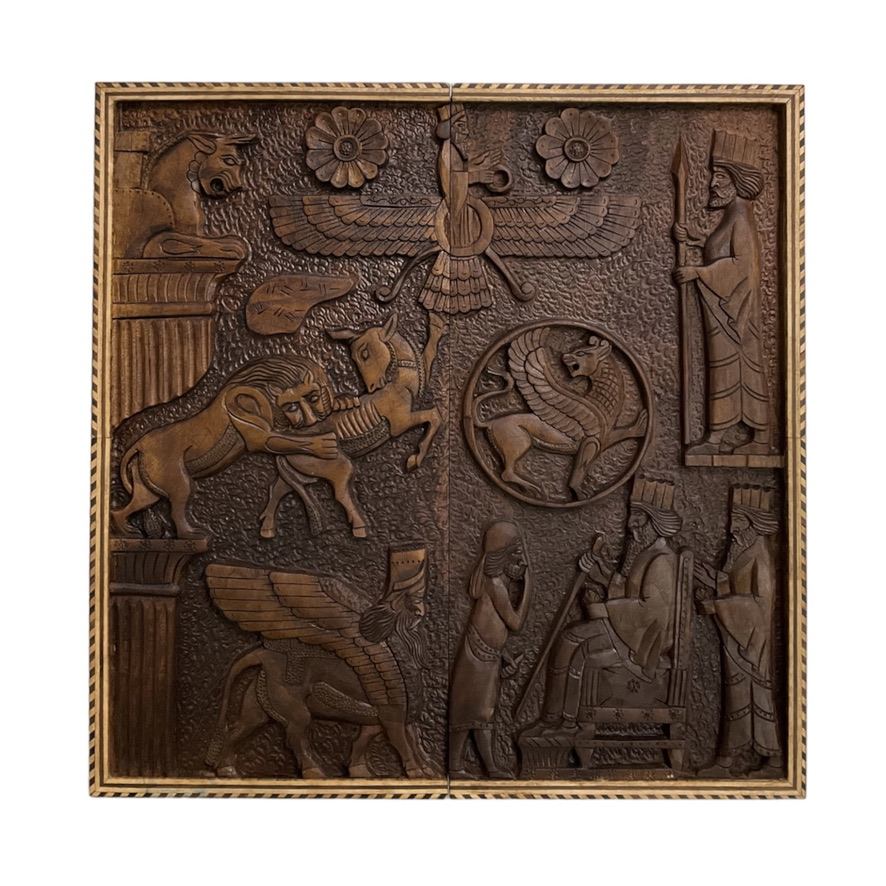 Price and Buy Wood Carved Backgammon Board Handcrafted with Persian Heritage Achaemenid