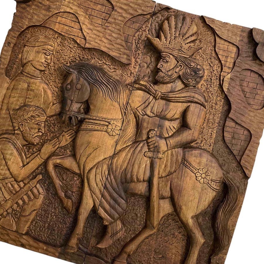 Price and Buy Wood Carved Backgammon Board Handcrafted with Persian Heritage Shapur III - Image 3