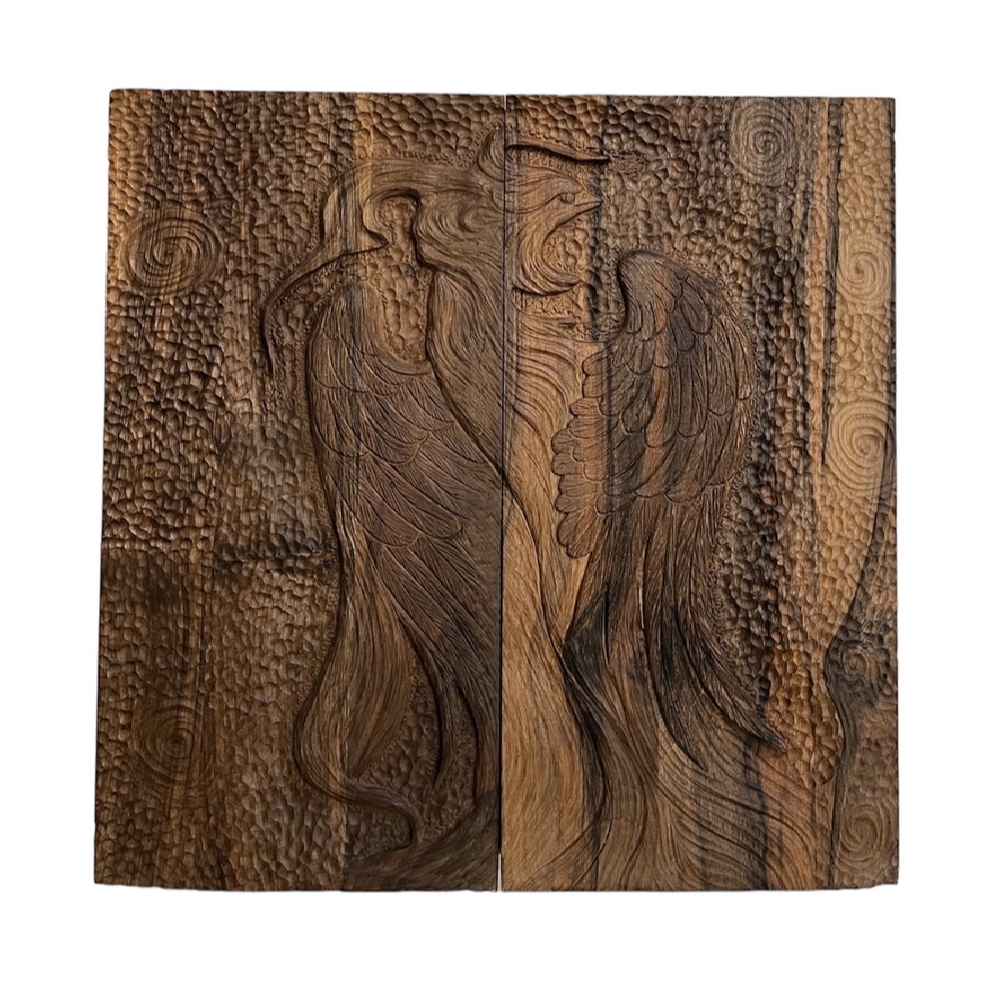 Price and Buy Wood Carved Backgammon Board Handcrafted with Phoenix Design