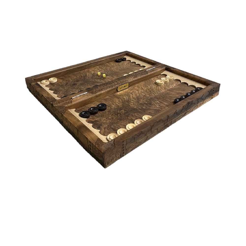 Price and Buy Wood Carved Backgammon Board Handcrafted with Phoenix Design - Image 3