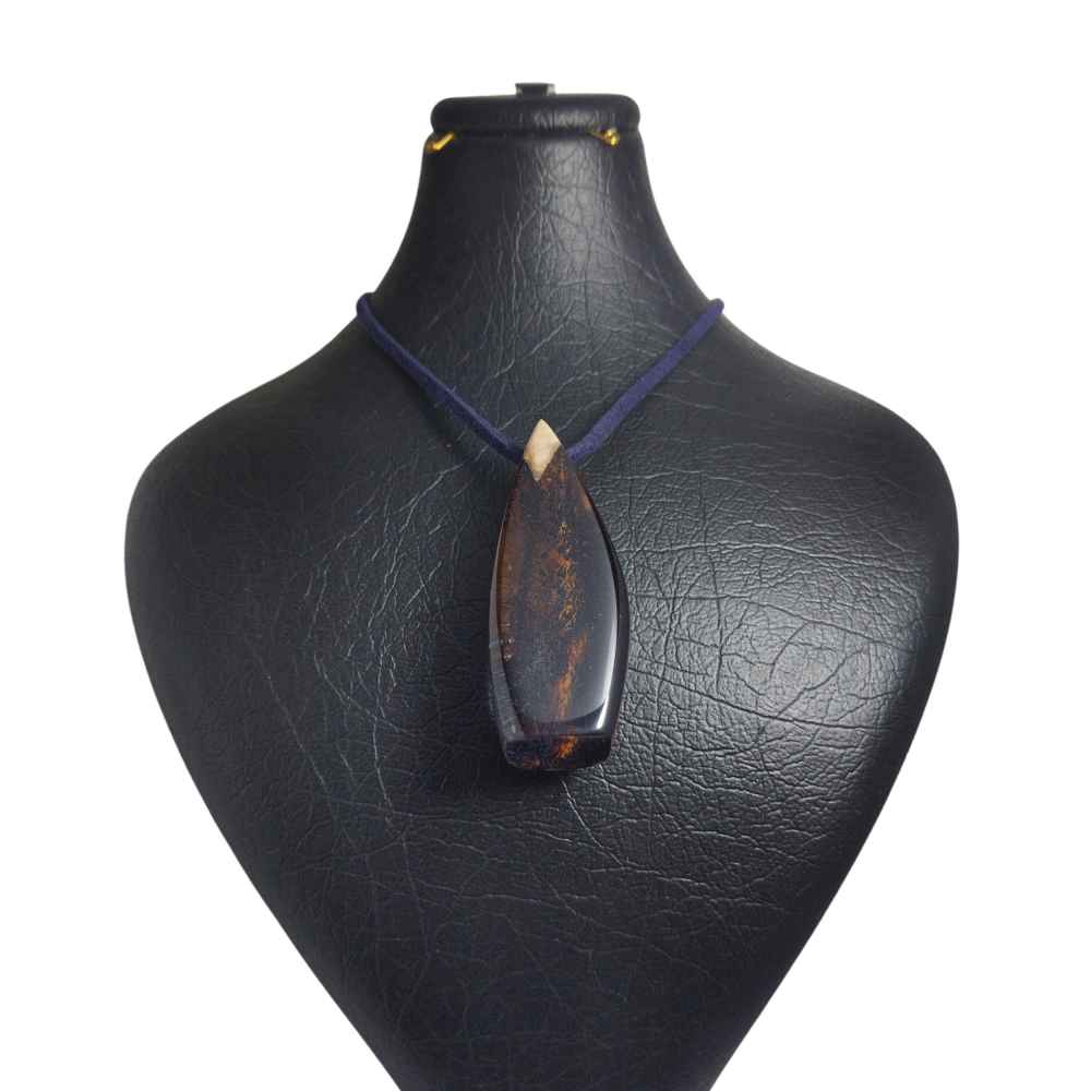 Price and Buy Wood & Resin Necklace Handcrafted Artistic Bold Style Fariba