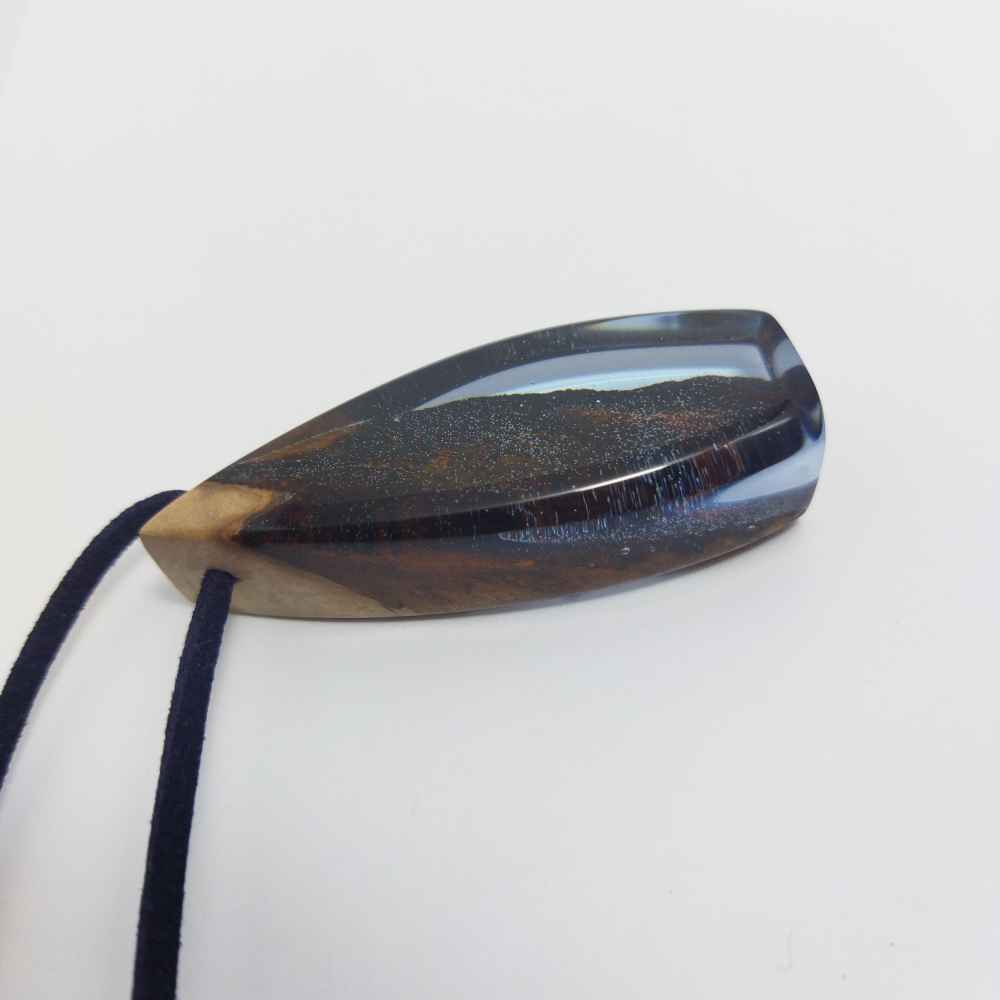 Price and Buy Wood & Resin Necklace Handcrafted Artistic Bold Style Fariba - Image 3