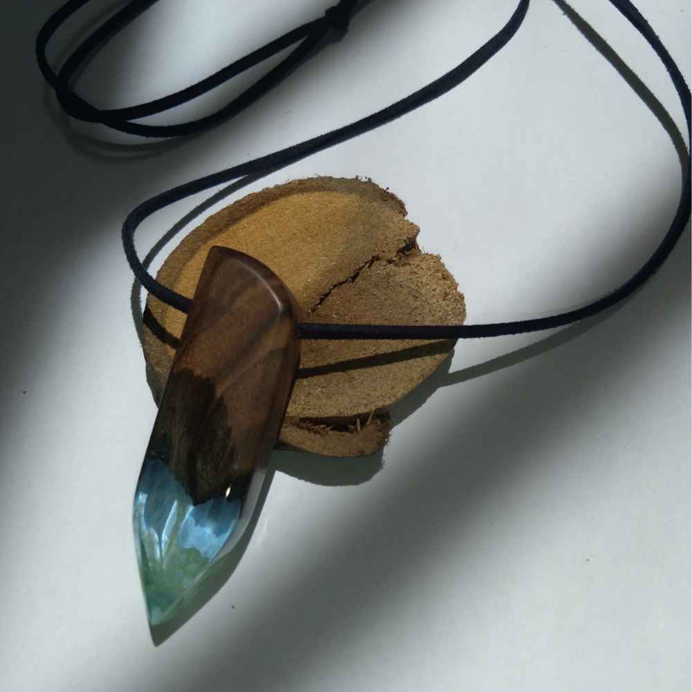 Price and Buy Wood & Resin Necklace Handcrafted Artistic Bold Style Kian - Image 3