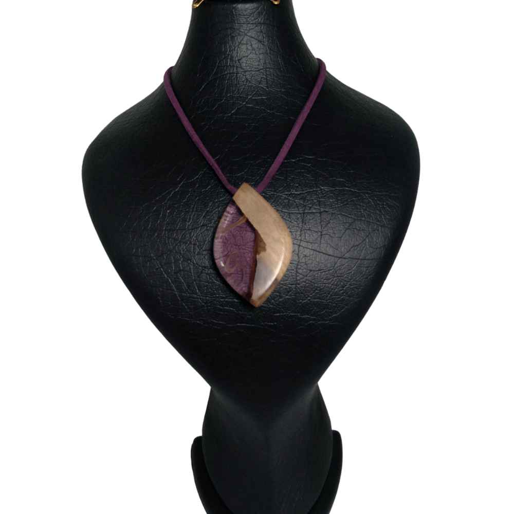 Price and Buy Wood & Resin Necklace Handcrafted Artistic Bold Style Koohestan