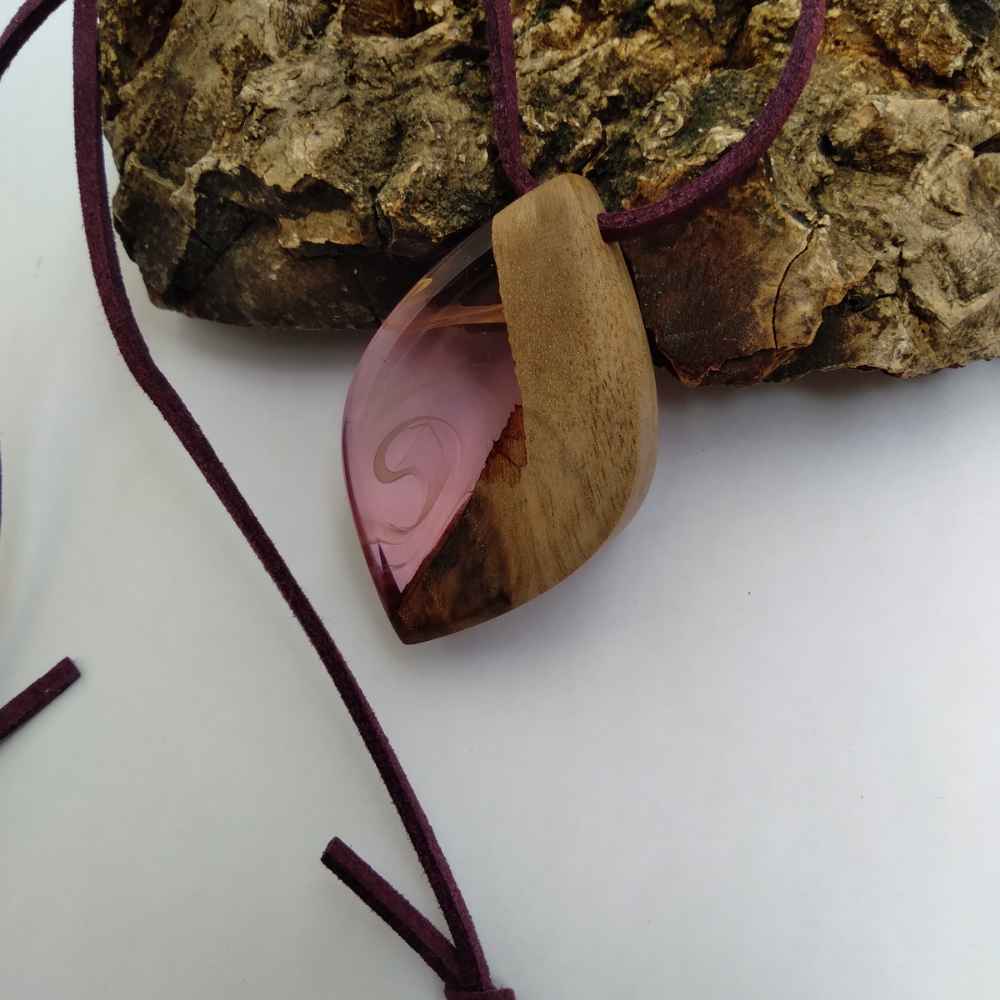 Price and Buy Wood & Resin Necklace Handcrafted Artistic Bold Style Koohestan - Image 3