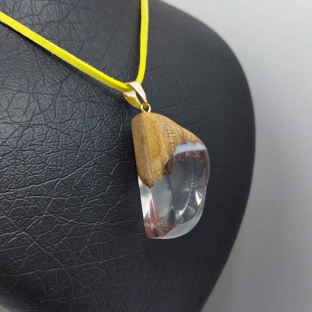 Price and Buy Wood & Resin Necklace Handcrafted Artistic Bold Style Leili - Image 3