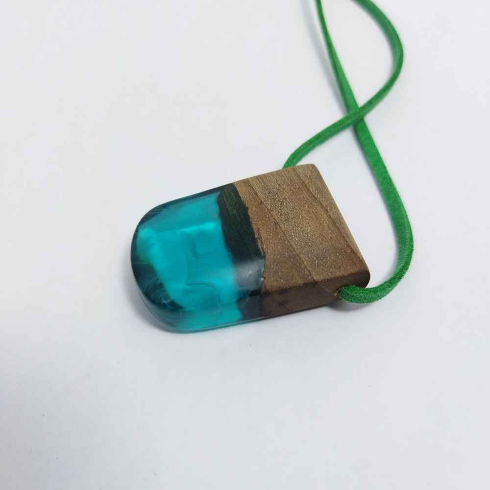Price and Buy Wood & Resin Necklace Handcrafted Artistic Bold Style Oghyanous - Image 3