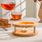 Price and Buy Wood & Stainless Steel Teapot Warmer Stand – Heat-Resistant Perfect for Tea & Coffee
