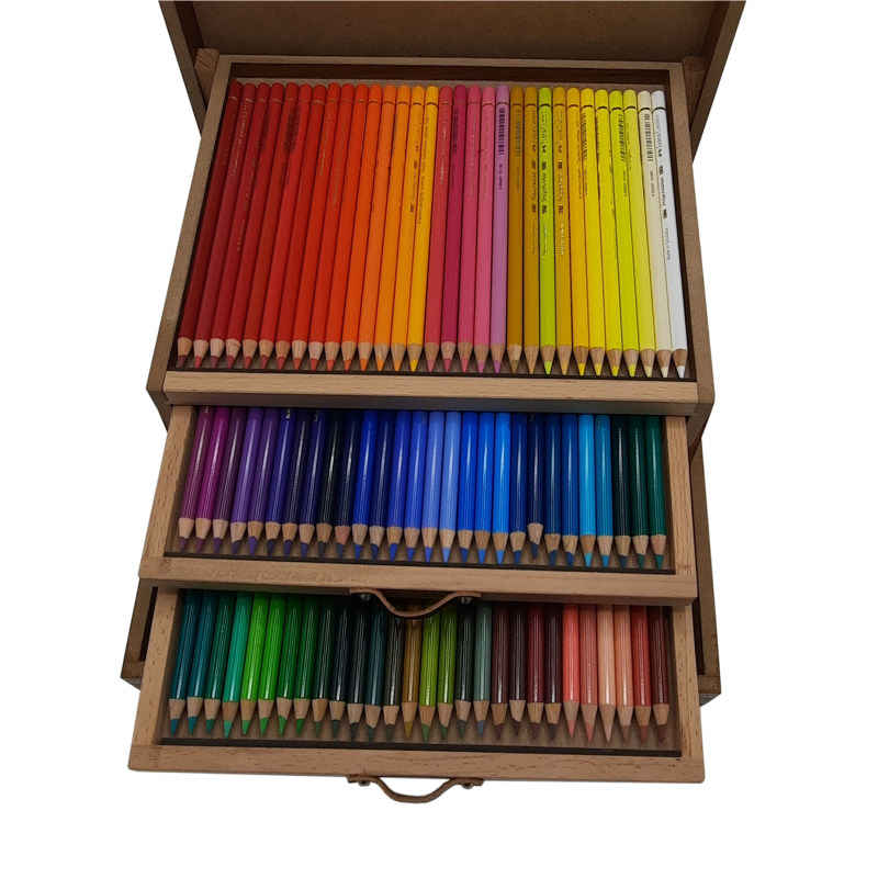 Price and Buy Wooden 120-Color Pencil Case with Drawer – Pasargad Collection for Artists - Image 5