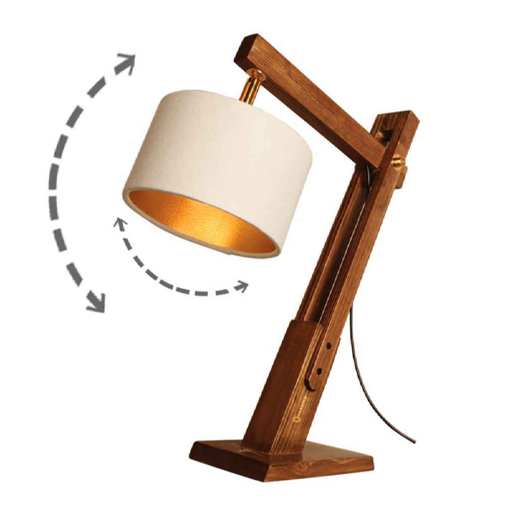 Price and Buy Wooden Adjustable Desk Lamp Handcrafted N20 - Image 3