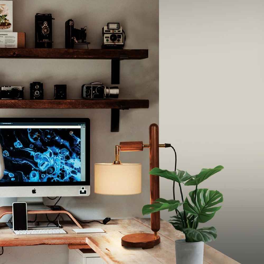 Price and Buy Wooden Adjustable Desk Lamp Handcrafted N21 - Image 4
