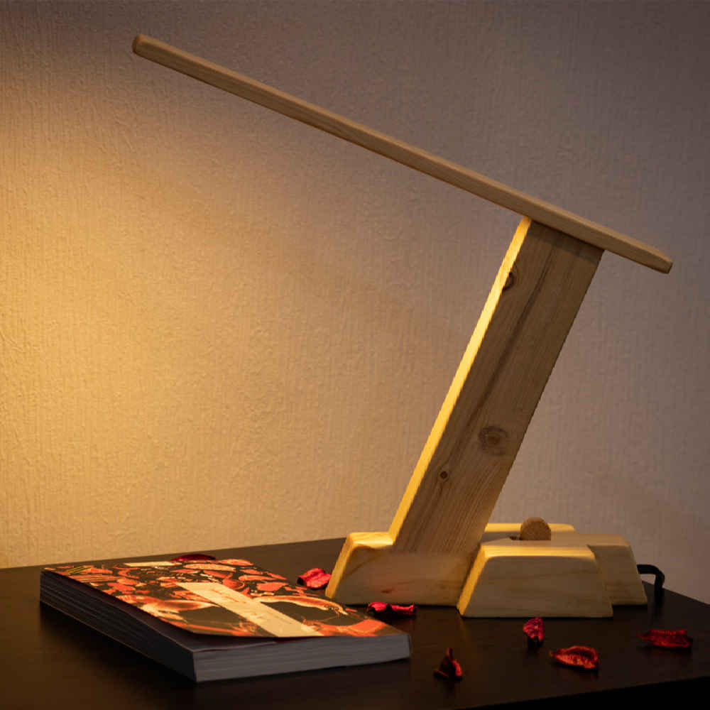 Price and Buy Wooden Adjustable Desk Lamp Handcrafted P0410 - Image 3