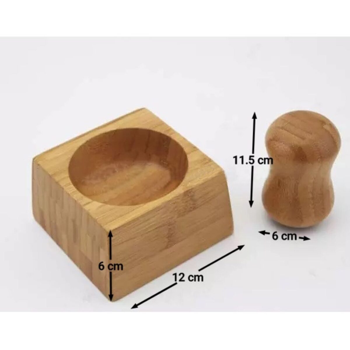 Price and Buy Wooden Bamboo Mortar & Pestle Set Handcrafted for Kitchen - Image 5