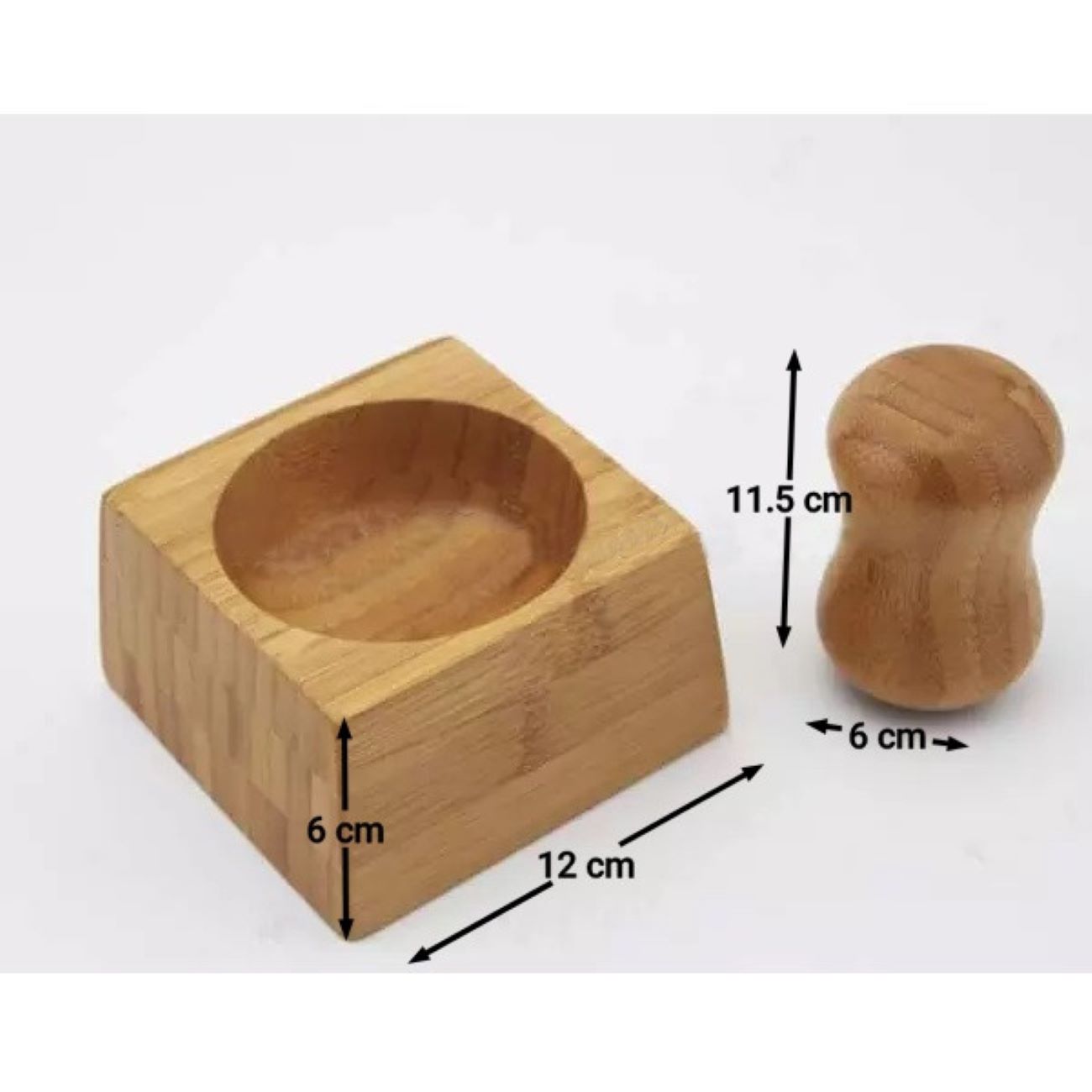 Price and Buy Wooden Bamboo Mortar & Pestle Set Handcrafted for Kitchen - Image 5