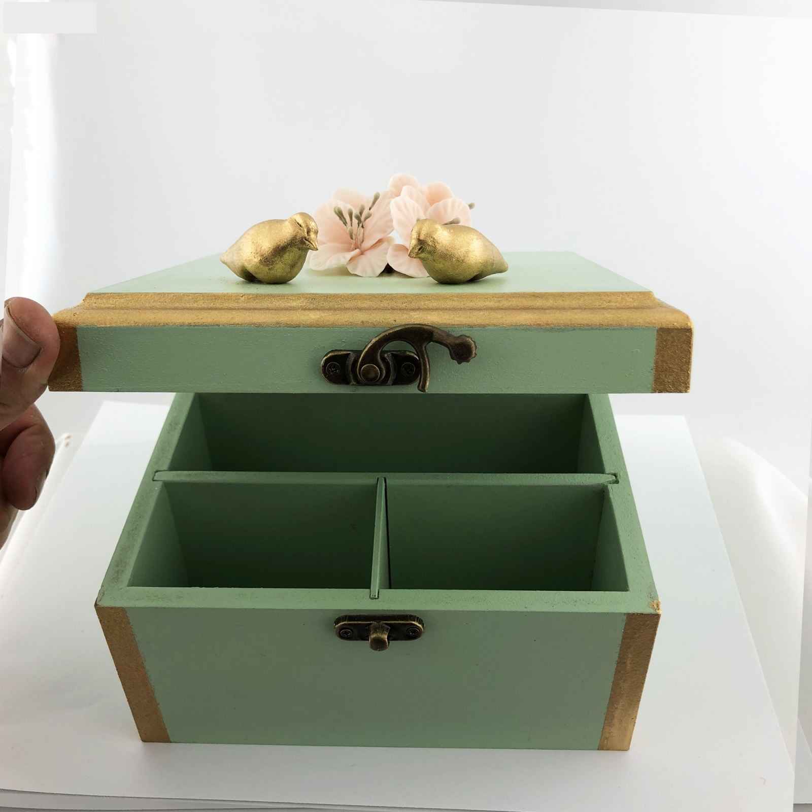 Price and Buy Wooden Box for Gift Giving with Artistic Pattern Flowers & Birds - Image 3