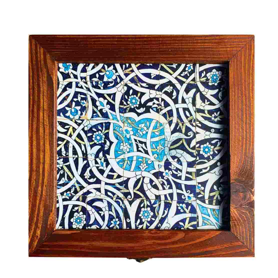 Price and Buy Wooden Box for Gift Giving with Persian Inspired Pattern Tile - Image 3