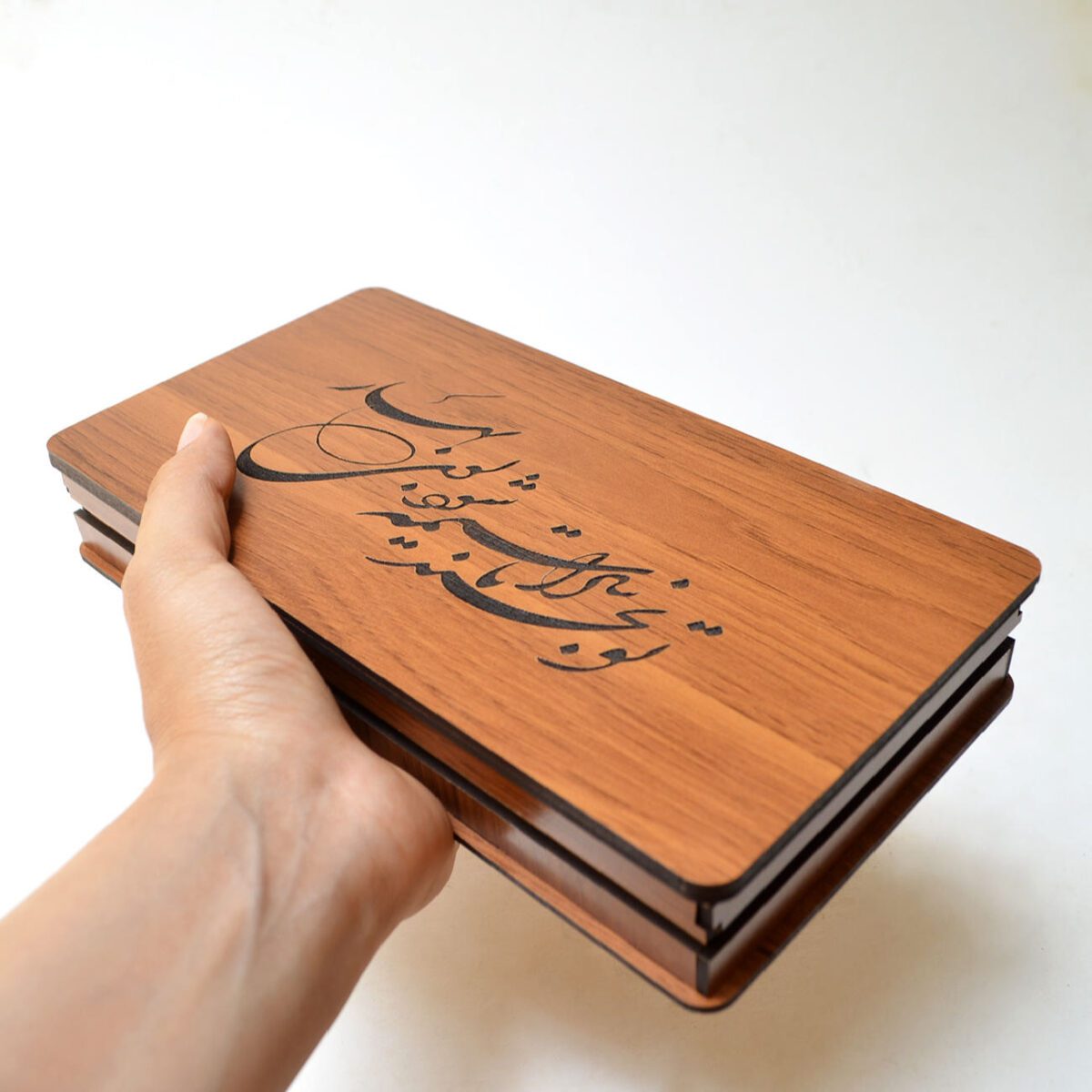 Price and Buy Wooden Box for Gift Giving with the Persian Calligraphy Pattern Booye Bahar - Image 4