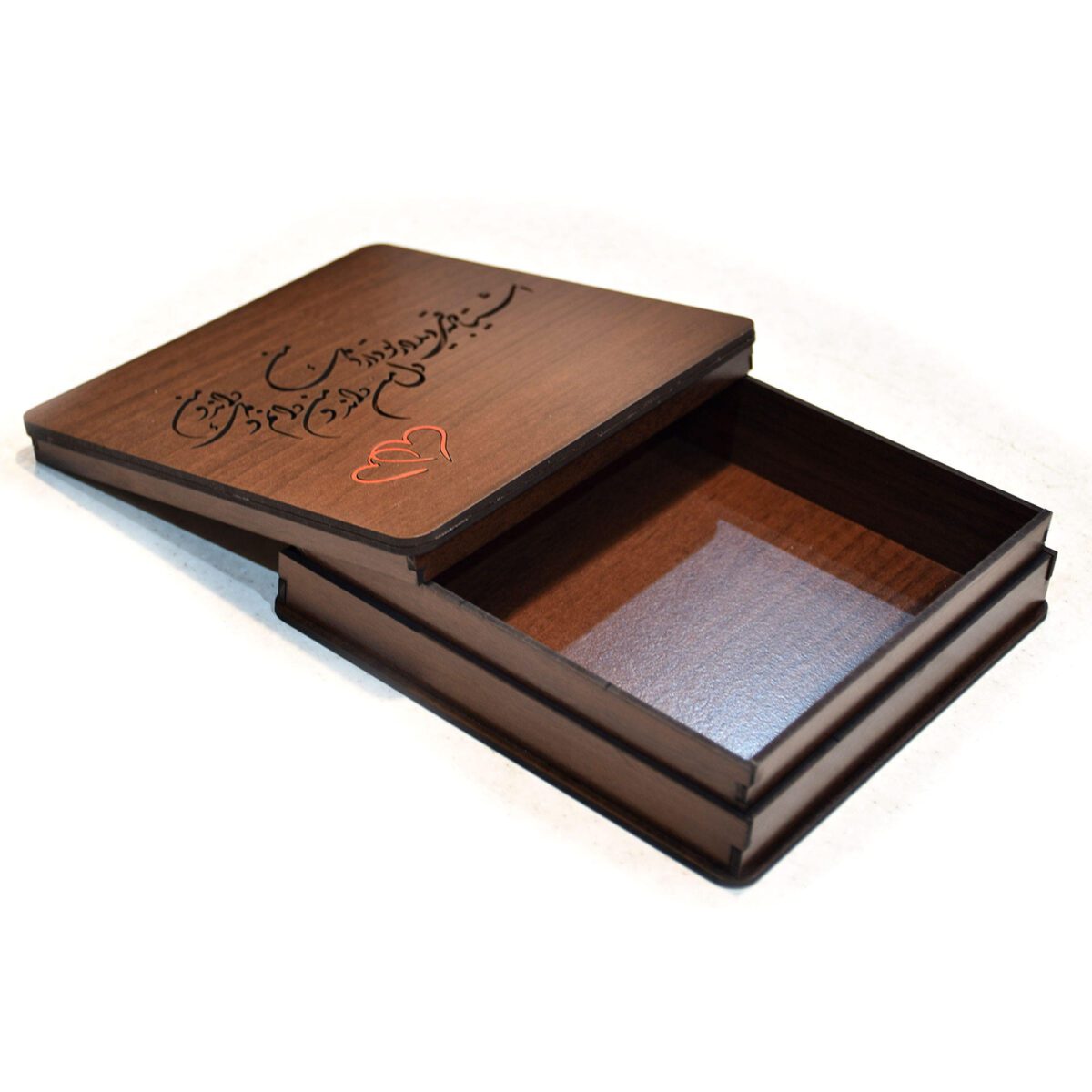 Price and Buy Wooden Box for Gift Giving with the Persian Calligraphy Pattern Hearts Design - Image 5