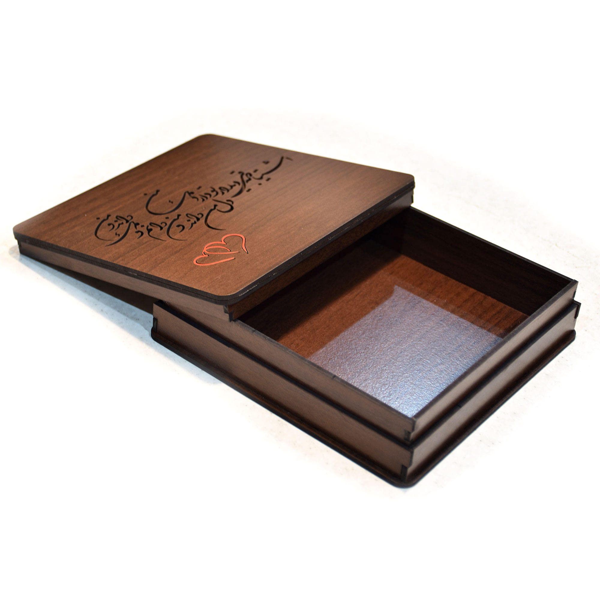 Price and Buy Wooden Box for Gift Giving with the Persian Calligraphy Pattern Hearts Design - Image 5