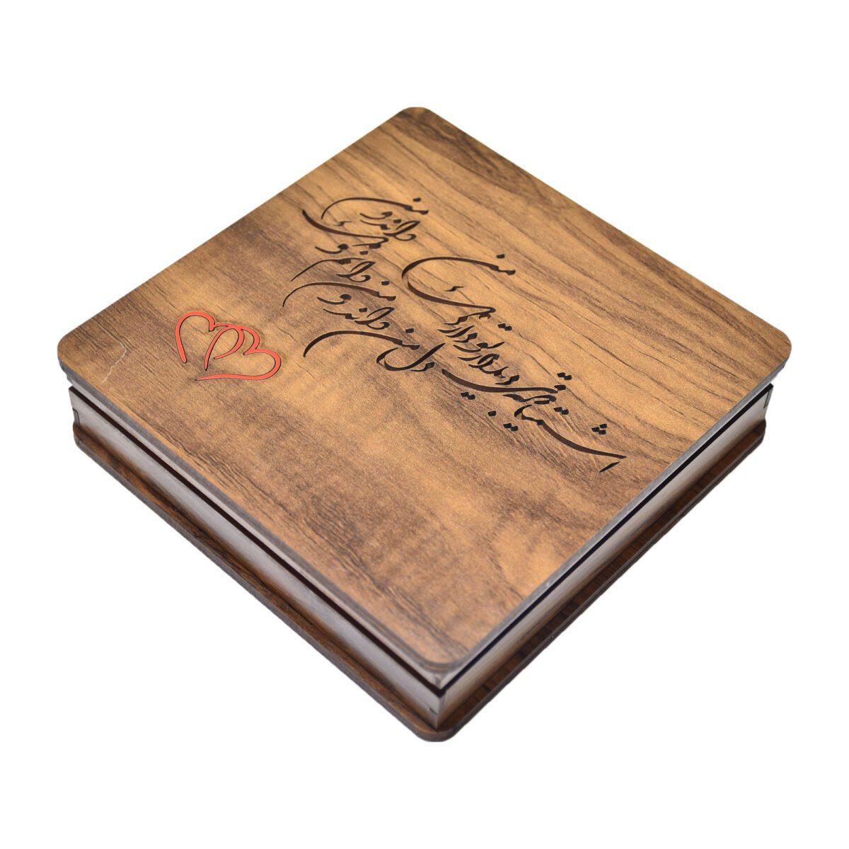 Price and Buy Wooden Box for Gift Giving with the Persian Calligraphy Pattern Hearts Design - Image 7