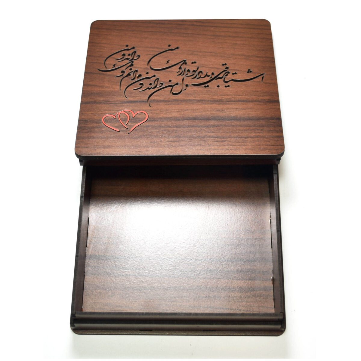 Price and Buy Wooden Box for Gift Giving with the Persian Calligraphy Pattern Hearts Design - Image 9