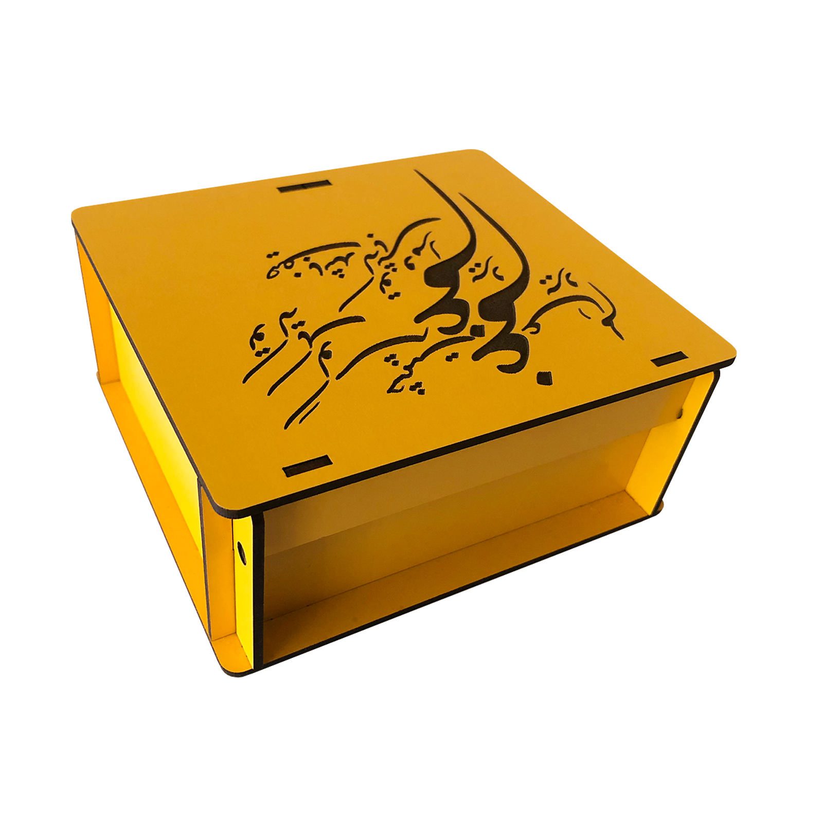 Price and Buy Wooden Box for Gift Giving with the Persian Calligraphy Pattern Yellow - Image 5