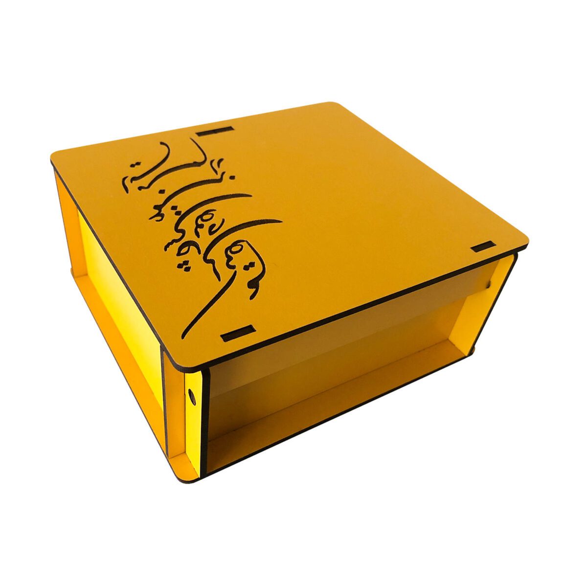 Price and Buy Wooden Box for Gift Giving with the Persian Calligraphy Pattern Yellow - Image 5