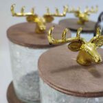 Price and Buy Wooden Canister Jar with Glass Deer Design – 5 Pieces - Image 3