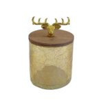Price and Buy Wooden Canister Jar with Glass Deer Design – 5 Pieces - Image 10