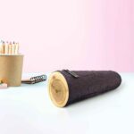 Price and Buy Wooden Carved Style Pencil Case – Elegant Faux Leather with Amazing Look - Image 3