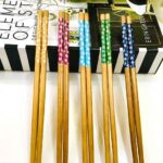 Price and Buy Wooden Chopsticks – Blossom Pattern Made of Bamboo (Set of 2)