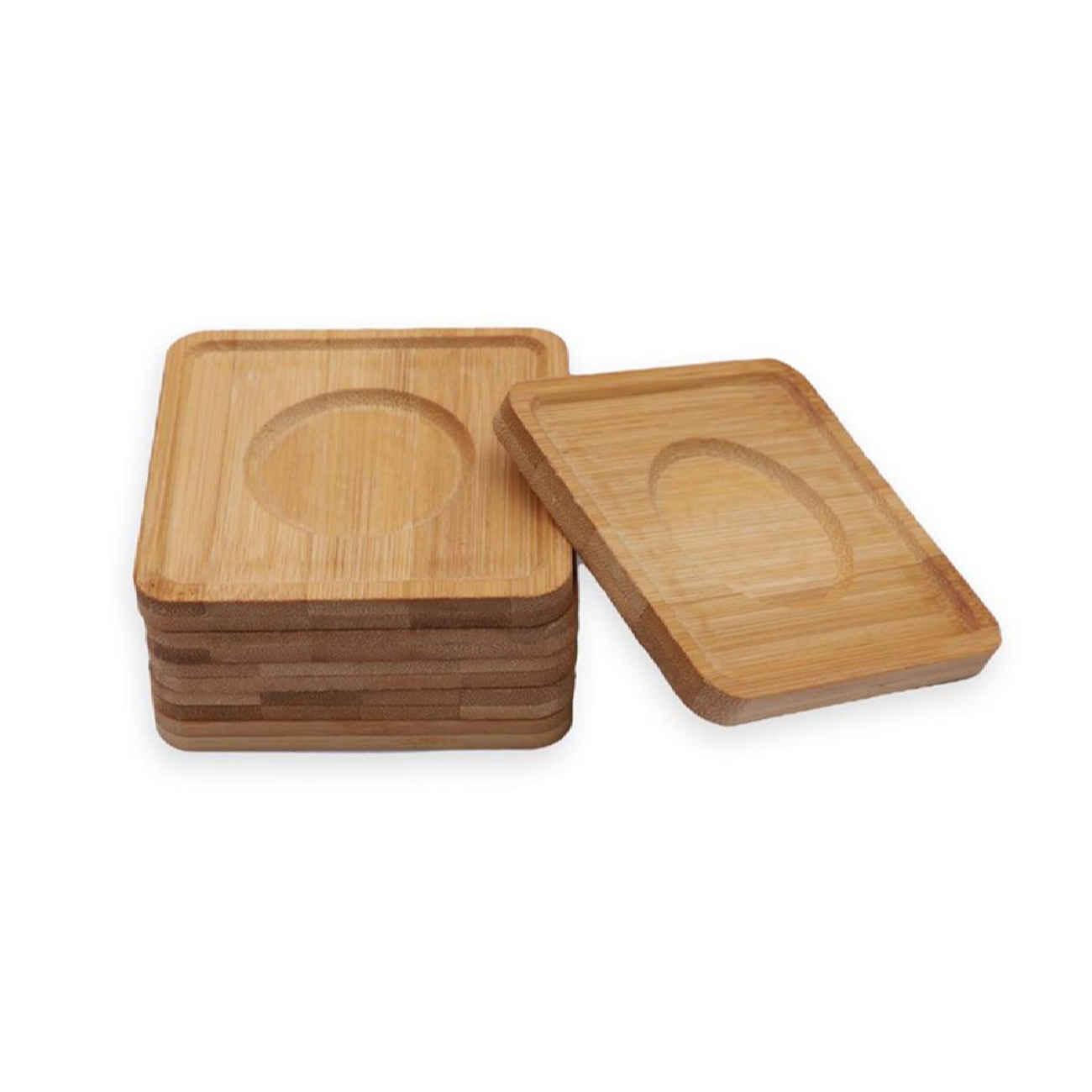 Price and Buy Wooden Coaster Set Featuring Rustic Charm and Durability (Pack of 6)