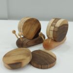Price and Buy Wooden Coaster Set with the Snail Design, Animal Shape - Image 5