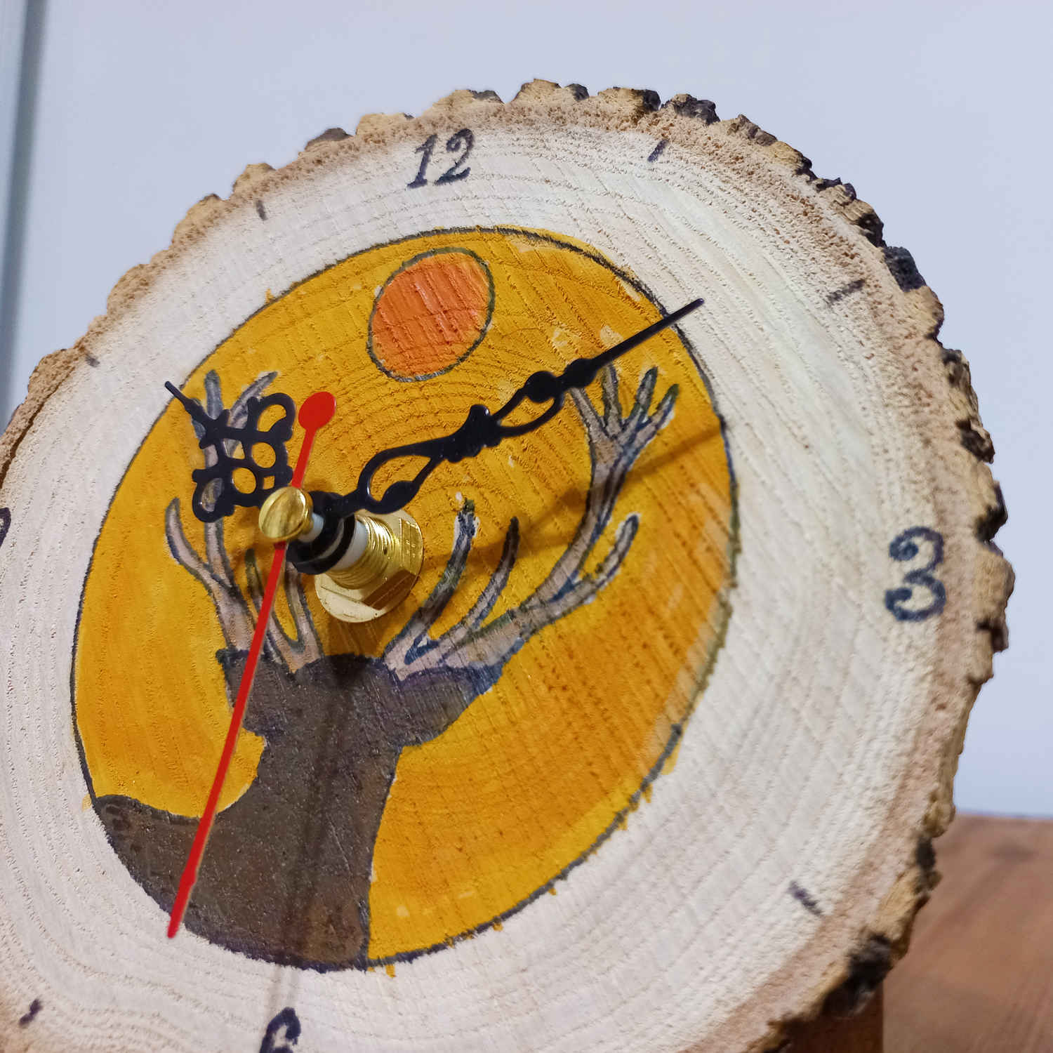 Price and Buy Wooden Desk Clock with Deer Design - Image 3