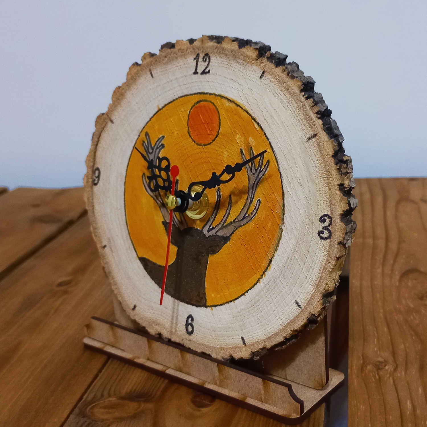 Price and Buy Wooden Desk Clock with Deer Design - Image 6