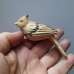 Price and Buy Wooden Desk Clock with Handcrafted Bird Sculpture – Unique & Stylish Design - Image 3