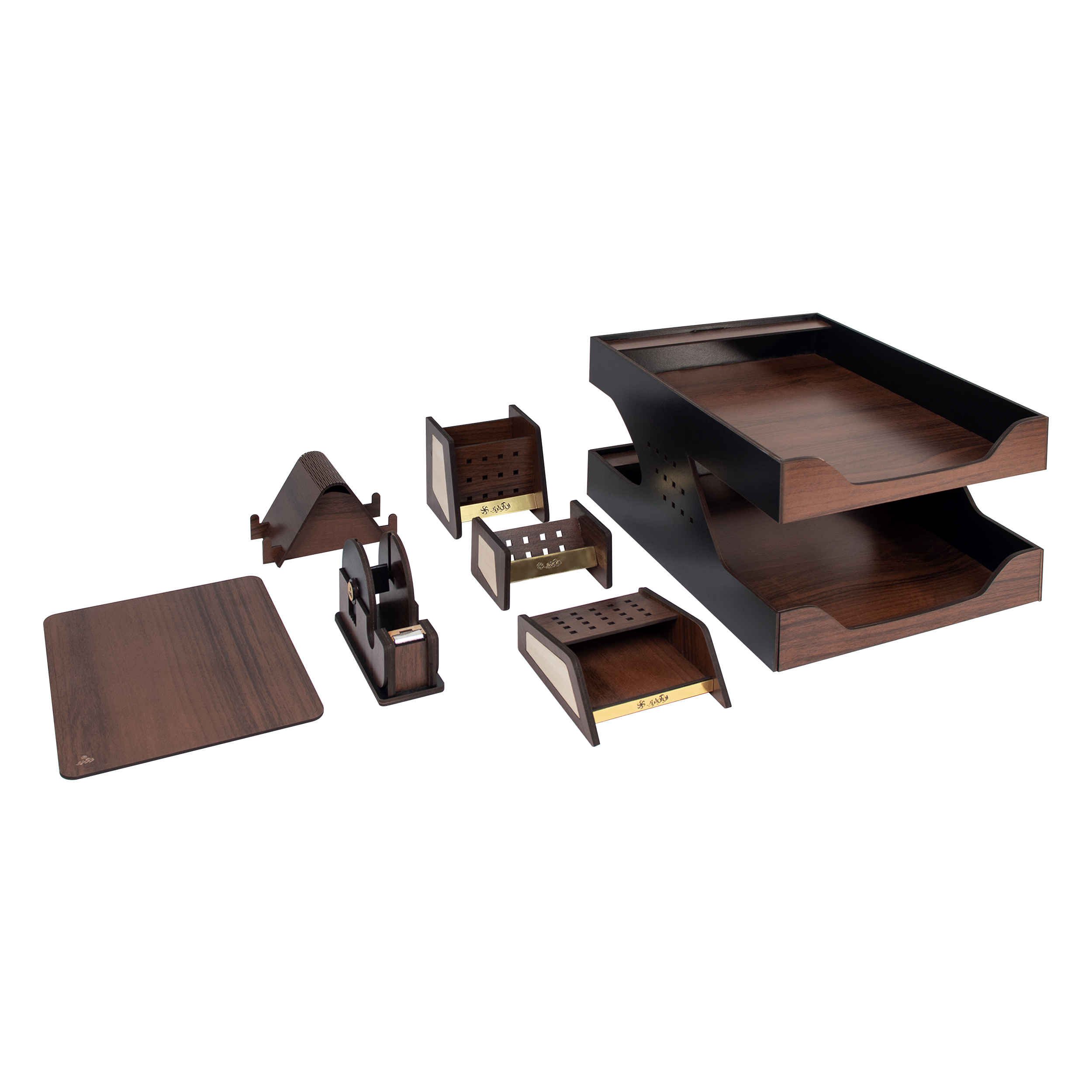 Price and Buy Wooden Desk Organizer Accessories Set – Model Diplomat (7pcs)