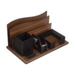Price and Buy Wooden Desk Organizer Accessory for Office Supplies in Brown - Image 3