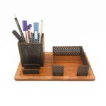 Price and Buy Wooden Desk Organizer for Office Supplies in Brown - Image 3