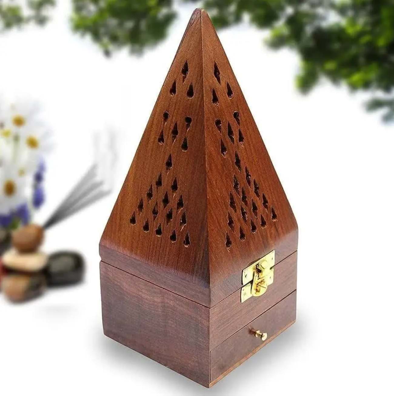 Price and Buy Wooden Esfand and Bakhoor Burner – Pyramid