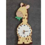 Price and Buy Wooden Giraffe Clock for Baby Nursery – Adorable Animal Wall Art