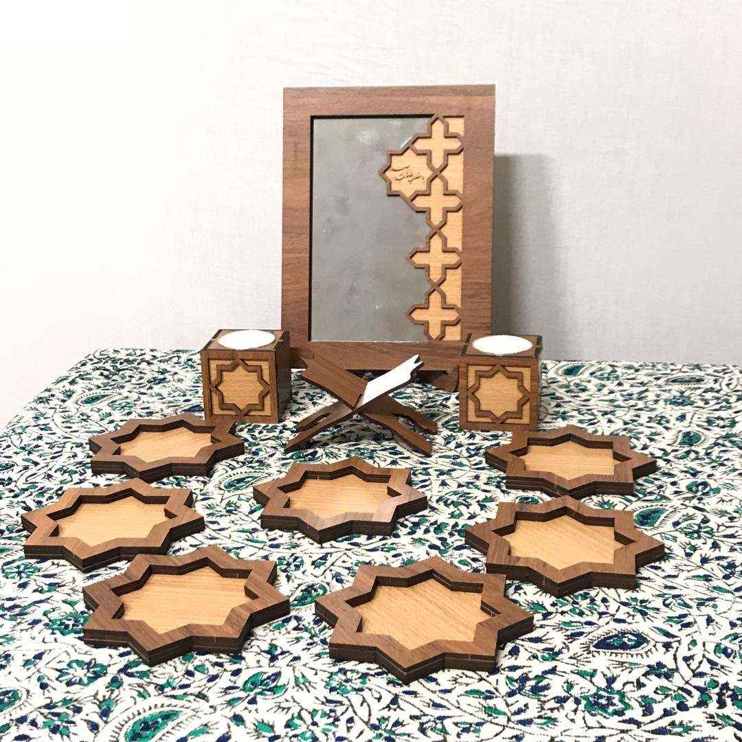Price and Buy Wooden Haft-sin Set with Mirror for Nowruz Persian New Year Mina - Image 3
