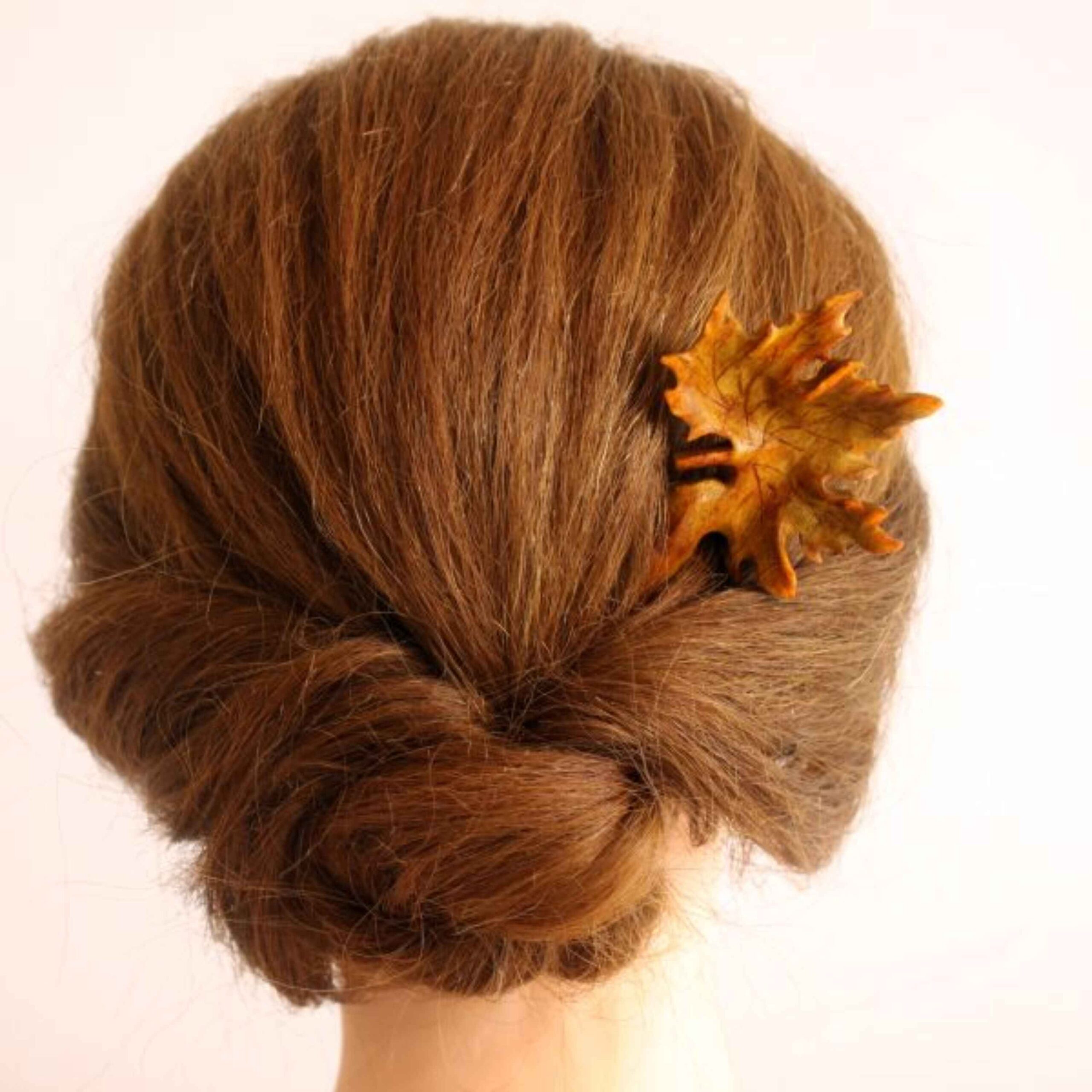 Price and Buy Wooden Hair Stick for Women Handcrafted with Oak Leaf Design - Image 5