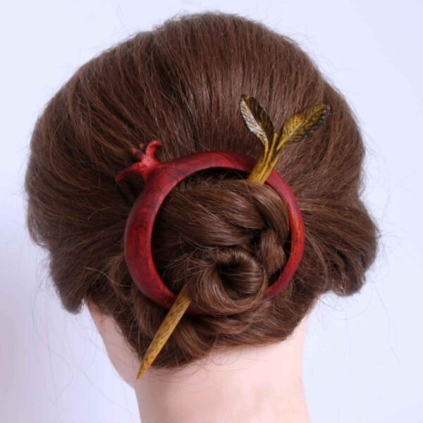 Price and Buy Wooden Hair Stick Hand Carved with Pomegranate Design_68fe415b2432a.jpeg Price and Buy Wooden Hair Stick Hand Carved with Pomegranate Design